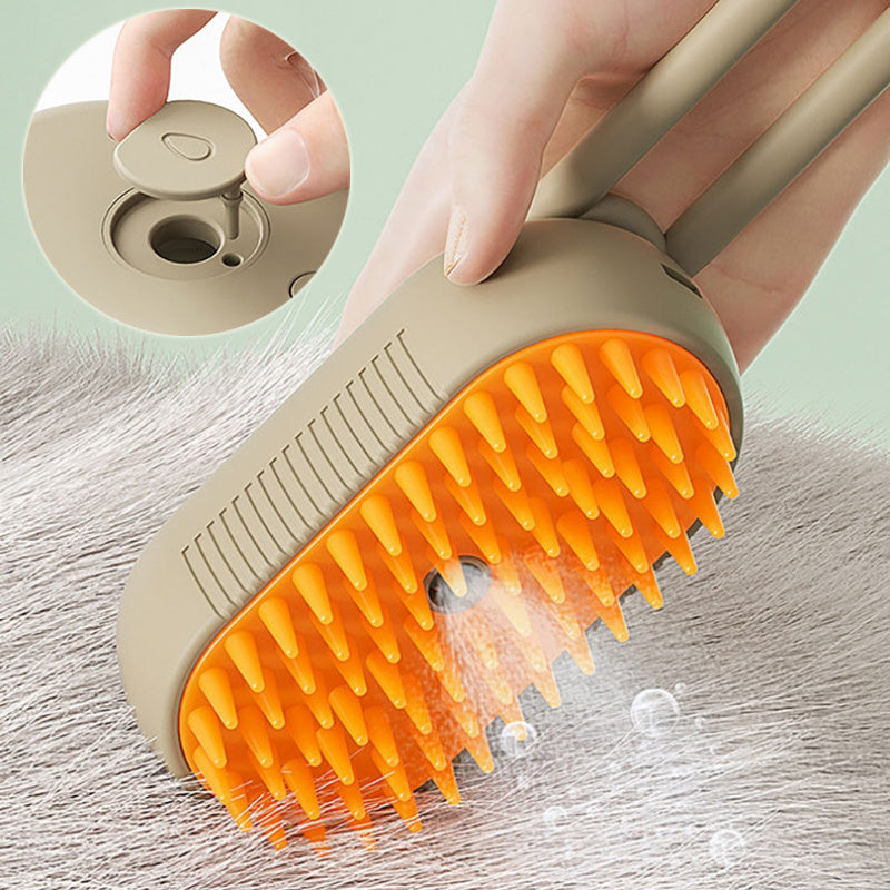 3-in-1 Pet Steam Brush – Electric Spray Grooming Comb for Cats & Dogs, Hair Removal & Massage