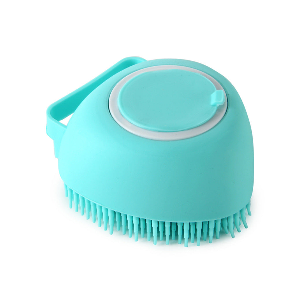 2-in-1 Dog Grooming Gloves – Silicone Bath & Massage Brush with Shampoo Pouring