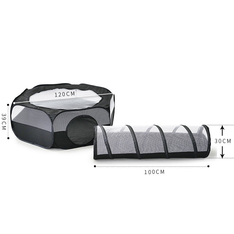 Foldable Cat Tunnel – Removable, Space-Saving & Hair-Resistant Cat Play Toy for Comfort & Fun