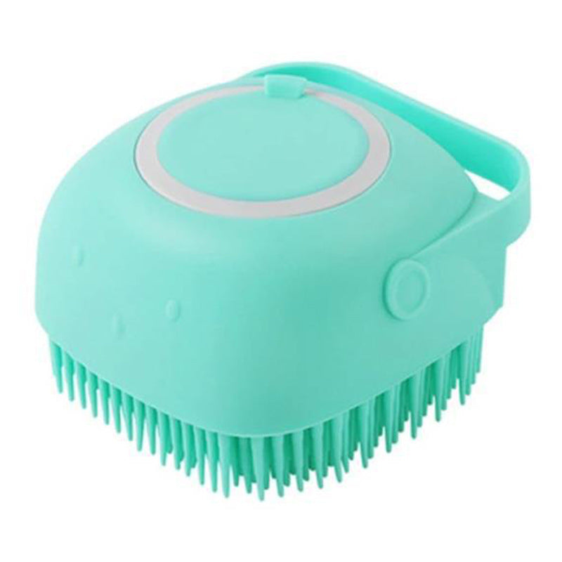 2-in-1 Dog Grooming Gloves – Silicone Bath & Massage Brush with Shampoo Pouring