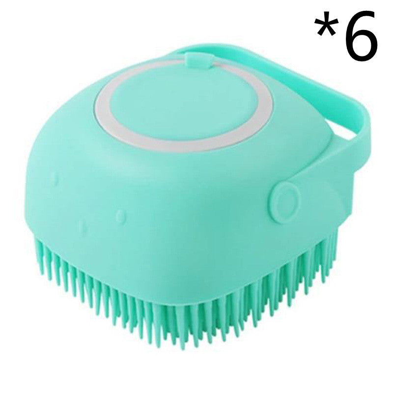 2-in-1 Dog Grooming Gloves – Silicone Bath & Massage Brush with Shampoo Pouring