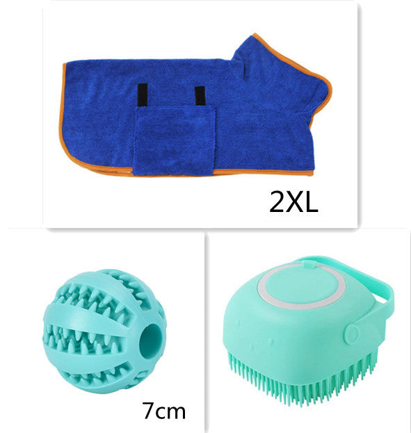 2-in-1 Dog Grooming Gloves – Silicone Bath & Massage Brush with Shampoo Pouring