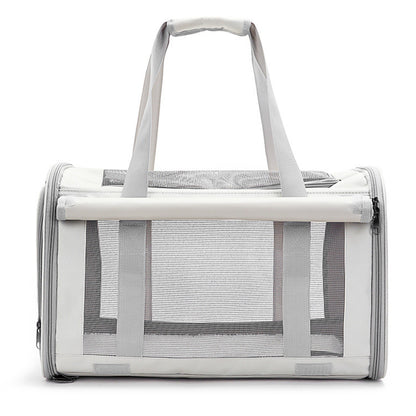 Portable Transparent Pet Carrier Bag – Breathable & Foldable Outdoor Travel Backpack for Cats & Small Dogs
