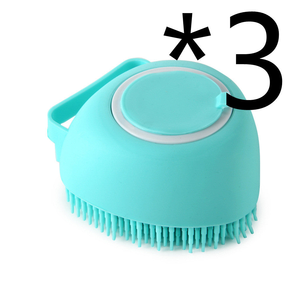 2-in-1 Dog Grooming Gloves – Silicone Bath & Massage Brush with Shampoo Pouring