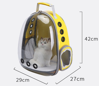 Pet Carrier Backpack with Bubble Window – Portable Space Capsule Design for Dogs, Cats & Rabbits
