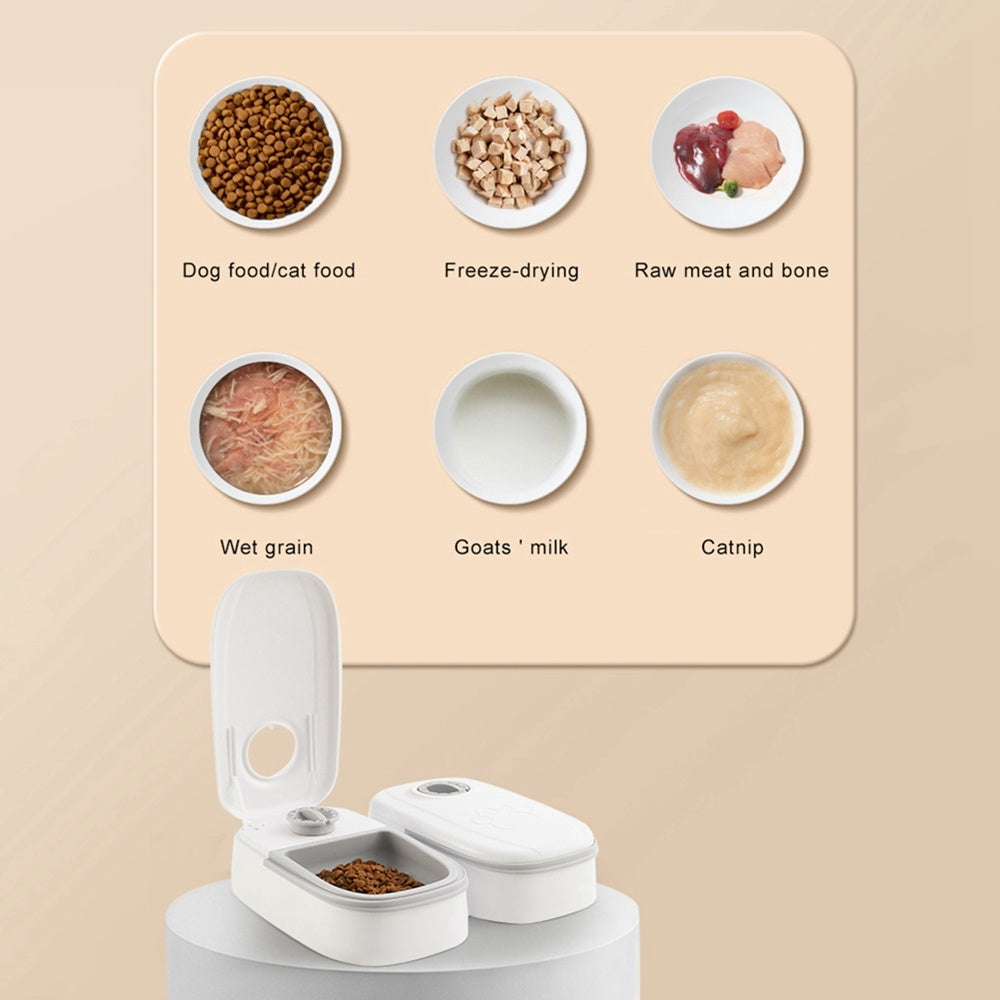 Automatic Pet Feeder Smart Food Dispenser with Timer & Stainless Steel Bowl – Auto Cat & Dog Feeding Supplies