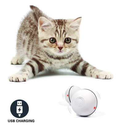 LED Rolling Cat Toy Ball – Electronic Laser Interactive Pet Toy for Cats & Kittens
