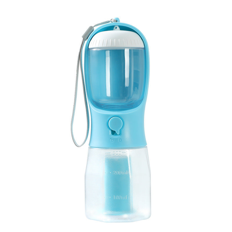“3-in-1 Portable Dog Water Bottle with Food Container & Waste Bag Dispenser – Travel Pet Cup for Dogs & Puppies”