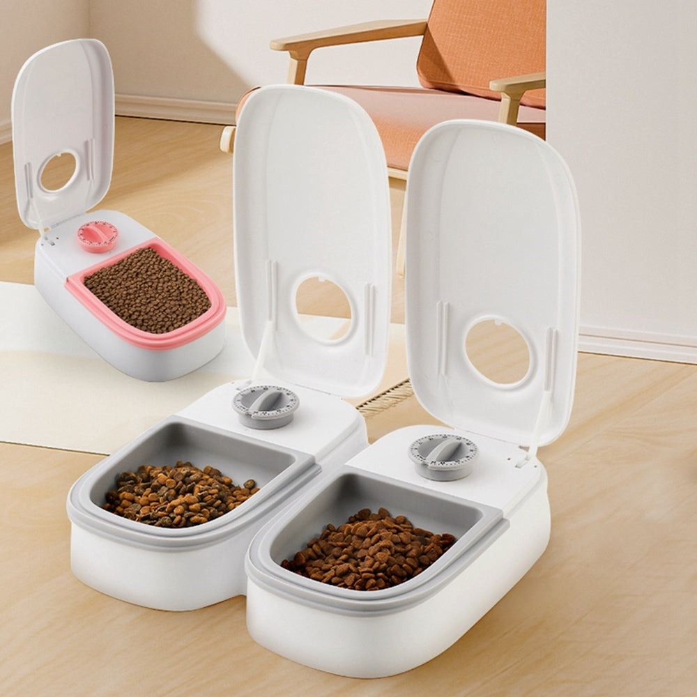 Automatic Pet Feeder Smart Food Dispenser with Timer & Stainless Steel Bowl – Auto Cat & Dog Feeding Supplies