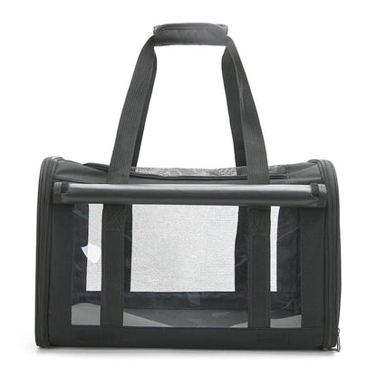 Portable Transparent Pet Carrier Bag – Breathable & Foldable Outdoor Travel Backpack for Cats & Small Dogs