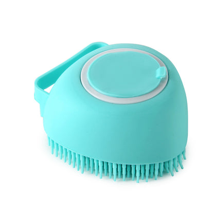 2-in-1 Dog Grooming Gloves – Silicone Bath & Massage Brush with Shampoo Pouring