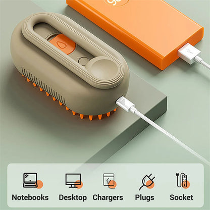 3-in-1 Pet Steam Brush – Electric Spray Grooming Comb for Cats & Dogs, Hair Removal & Massage