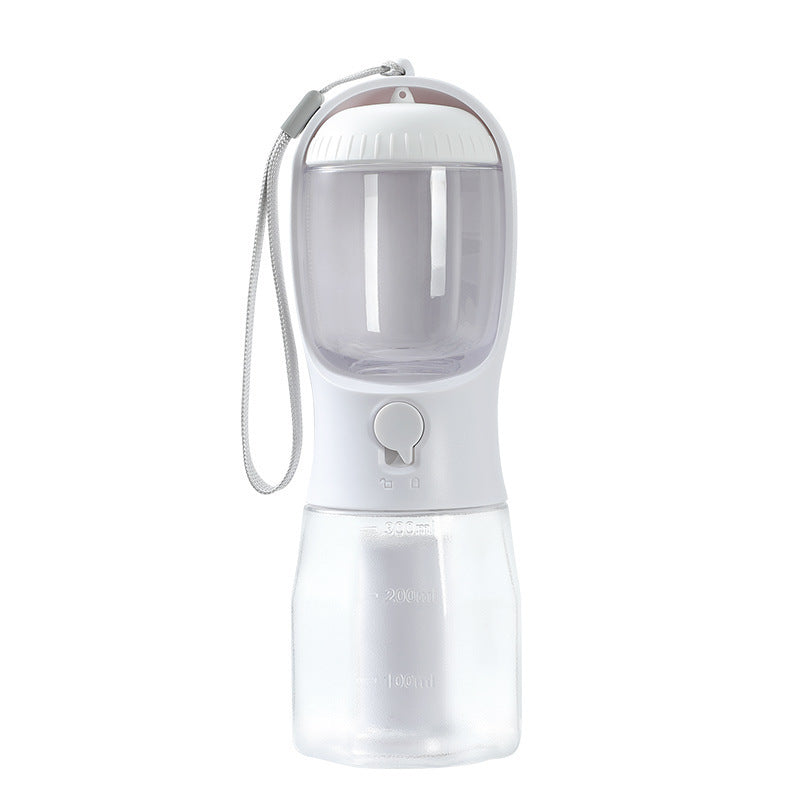 “3-in-1 Portable Dog Water Bottle with Food Container & Waste Bag Dispenser – Travel Pet Cup for Dogs & Puppies”