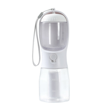 “3-in-1 Portable Dog Water Bottle with Food Container & Waste Bag Dispenser – Travel Pet Cup for Dogs & Puppies”
