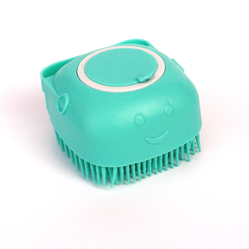 2-in-1 Dog Grooming Gloves – Silicone Bath & Massage Brush with Shampoo Pouring