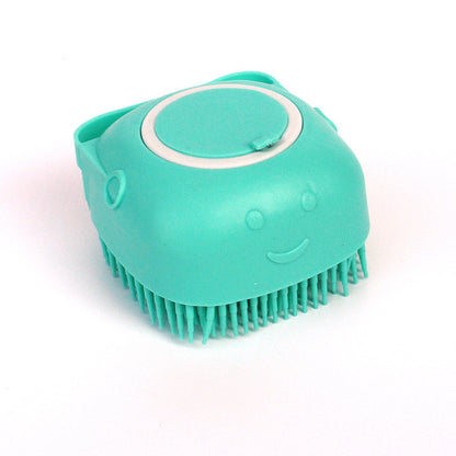 2-in-1 Dog Grooming Gloves – Silicone Bath & Massage Brush with Shampoo Pouring