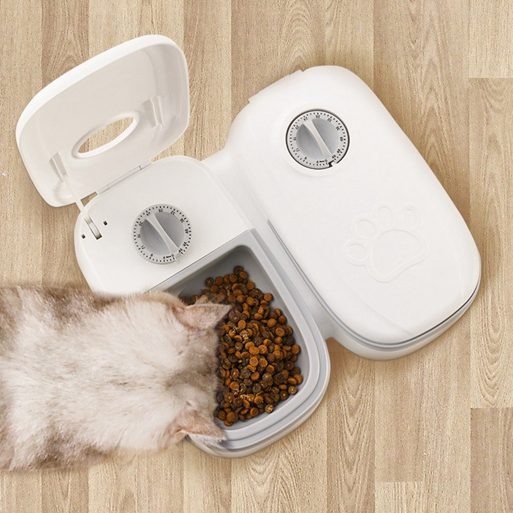 Automatic Pet Feeder Smart Food Dispenser with Timer & Stainless Steel Bowl – Auto Cat & Dog Feeding Supplies