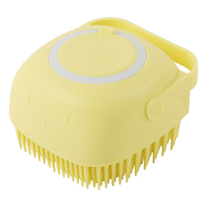 2-in-1 Dog Grooming Gloves – Silicone Bath & Massage Brush with Shampoo Pouring