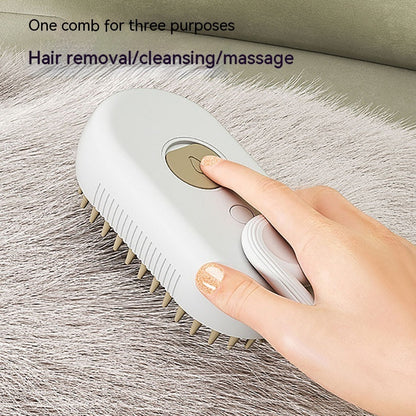 3-in-1 Pet Steam Brush – Electric Spray Grooming Comb for Cats & Dogs, Hair Removal & Massage