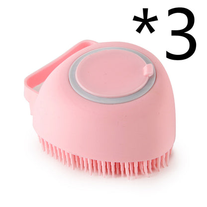 2-in-1 Dog Grooming Gloves – Silicone Bath & Massage Brush with Shampoo Pouring