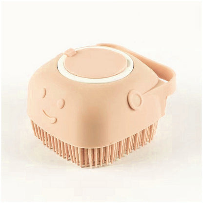 2-in-1 Dog Grooming Gloves – Silicone Bath & Massage Brush with Shampoo Pouring