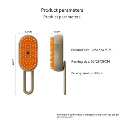 3-in-1 Pet Steam Brush – Electric Spray Grooming Comb for Cats & Dogs, Hair Removal & Massage